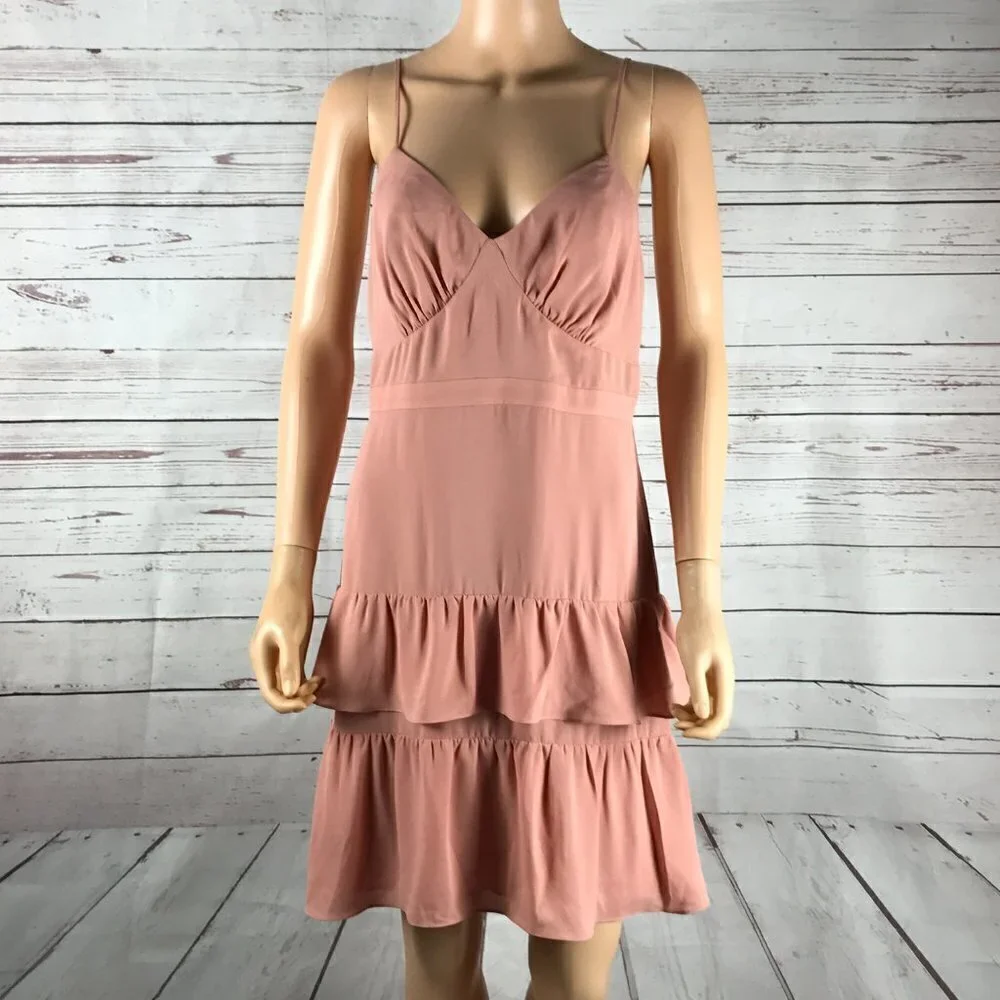 J.CREW Coral Tiered Mini Dress NEW 10
